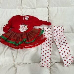 Baby girls Christmas outfit. 2 piece. Size 12 months